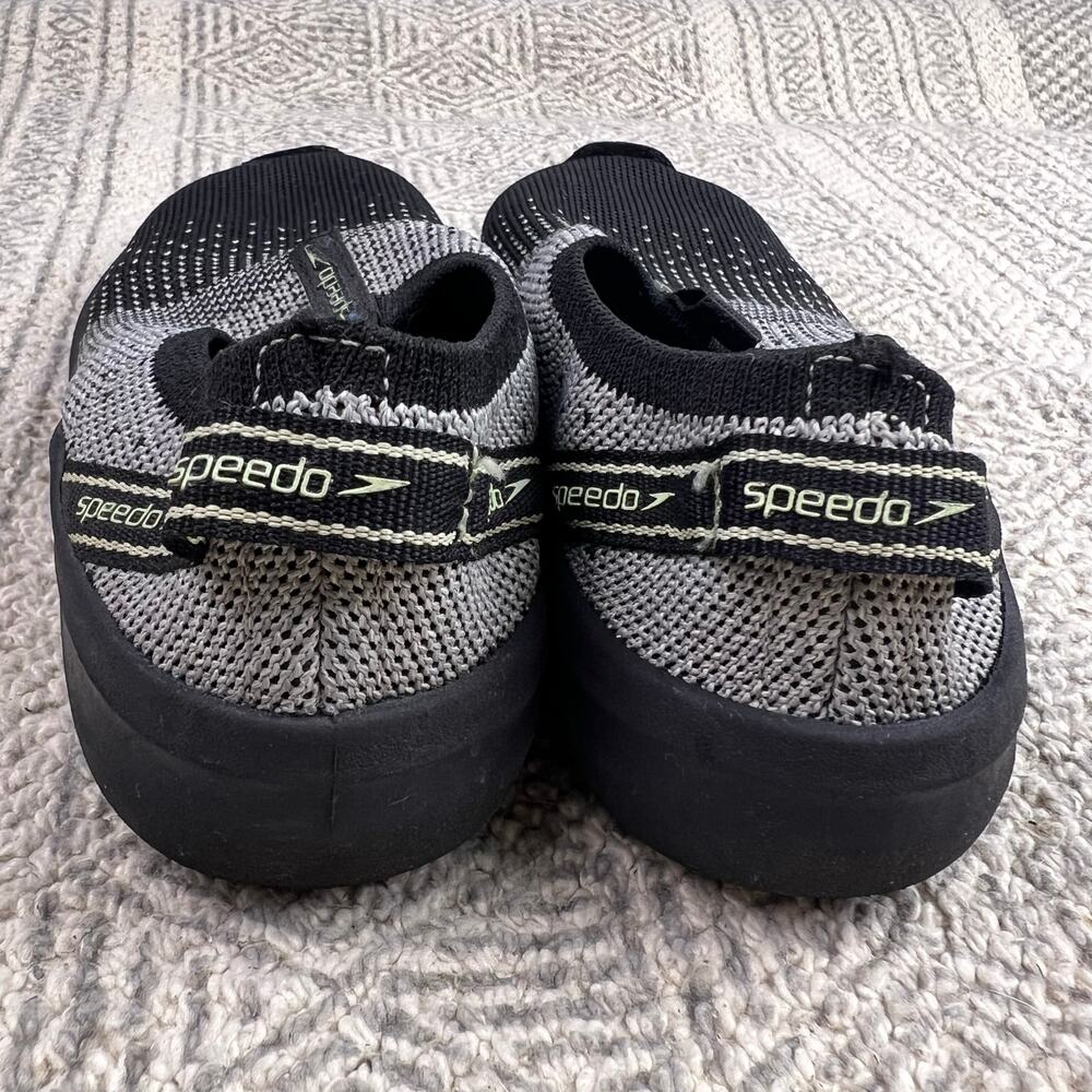Speedo Surfknit Pro Water Shoes, Black Gray, Knit Mesh, Slip-On Aqua Sneakers - Picture 5 of 9